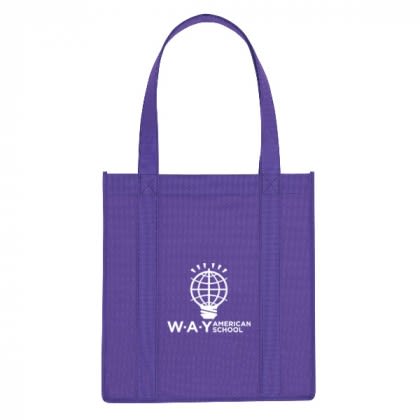 Purple Medium Size Avenue Shopping Tote Bag 