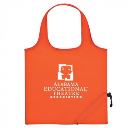 Orange Folding Travel Color Tote Custom Logo