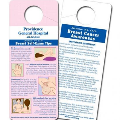 Full-Color Breast Self Exam Hang Tag