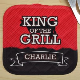 King Of The Grill Personalized Potholder