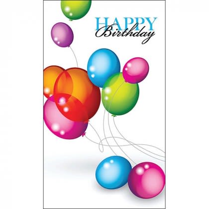 Happy Birthday Balloons Card with Logo