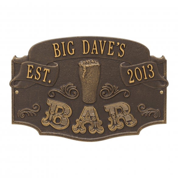 Personalized Bar Plaque for Him