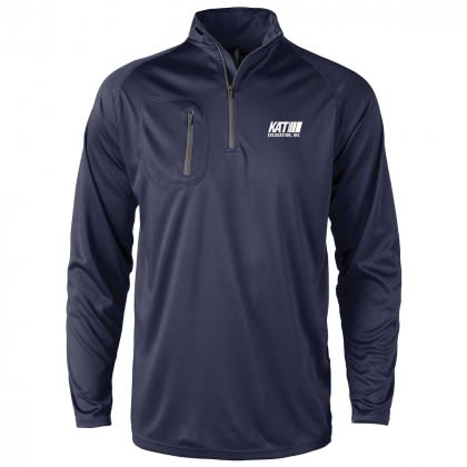 Logo Men's Portal Snag Resistant 1/4 Zip Pullover - Navy