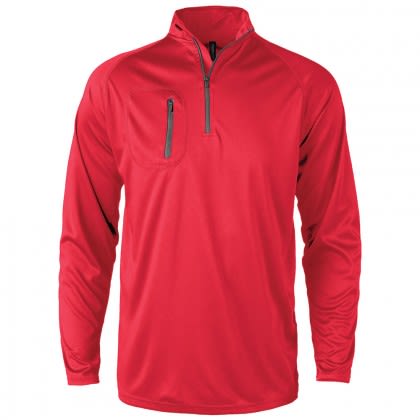 Custom Men's Portal Snag Resistant 1/4 Zip Pullover - Red Custom Men's Portal Snag Resistant 1/4 Zip Pullover - Red