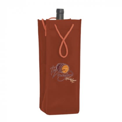 Single Bottle Wine Tote | Company Logo Printed Wine Bottle Bags