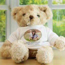 Honey Teddy Bear With Personalized Photo T-Shirt | Custom T-Shirt Teddy Bear | Custom Photo T-Shirt 