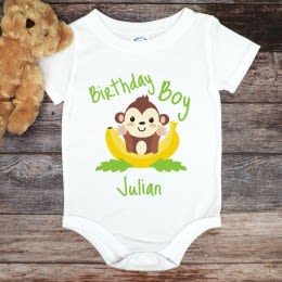 Custom Monkey Onesie | Snap Bottom Baby Apparel