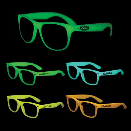 Glow in the Dark Custom Design Sunglasses For Advertising