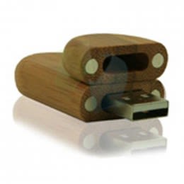 256MB Bamboo Drive - Style b3 Promotional Custom Imprinted With Logo