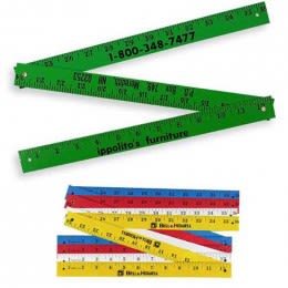 Enamel Finish Folding Yardstick Promotional Custom Imprinted With Logo