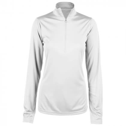 Custom Ladies' Legend Jersey 1/2 Zip Pullover - White