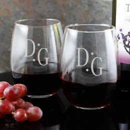 Versatile Monogram Stemless Wine Glass - 15oz