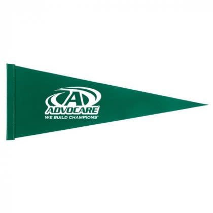30 Inch Custom Felt Pennants Made in the USA - Best School Promotional Items - Forest Green