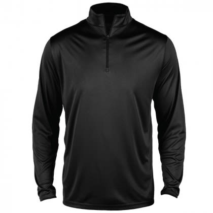 Logo Men's Legend Jersey 1/4 Zip Pullover - Black