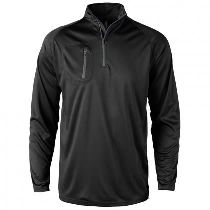 Logo Men's Portal Snag Resistant 1/4 Zip Pullover - Black