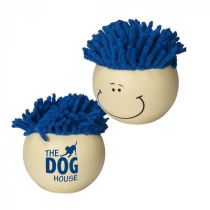 Imprinted MopTopper Stress Reliever - Blue Imprinted MopTopper Stress Reliever - Blue
