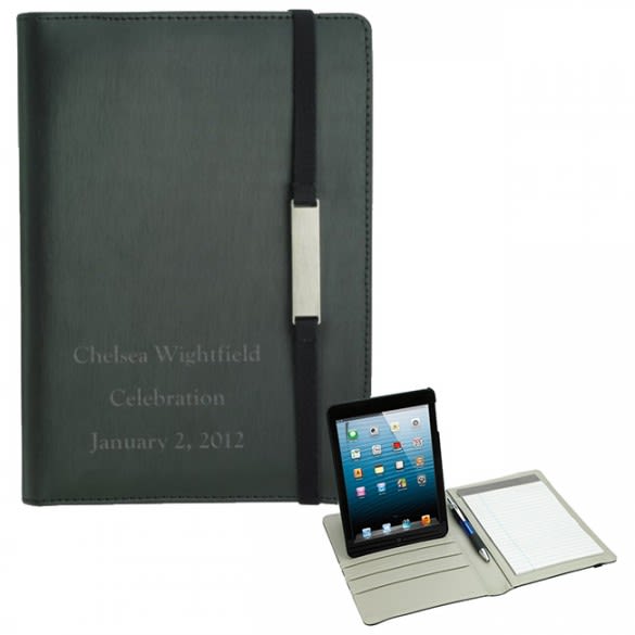 Engraved Tech Portfolio with Rotating iPad Mini Stand