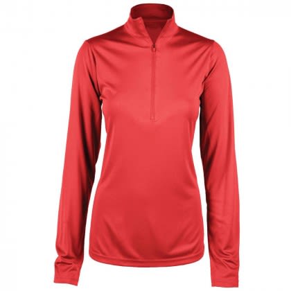 Promo Ladies Legend Jersey 1/2 Zip Pullover - Red