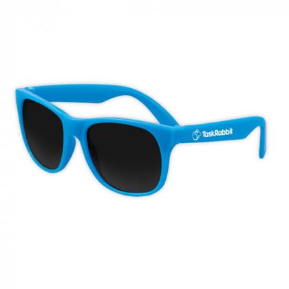 Promotional Premium Solid Classic Sunglasses Blue