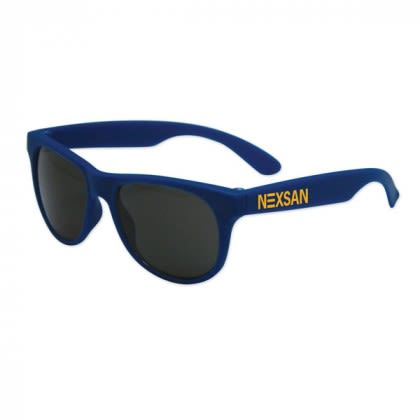 Promotional Premium Solid Classic Sunglasses Navy