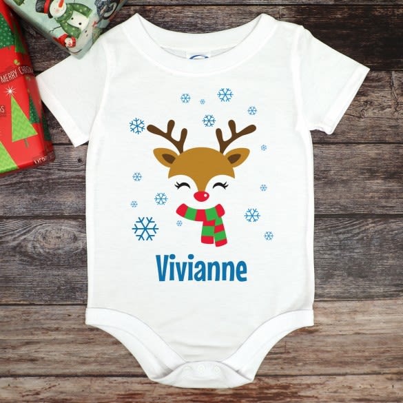 Personalized Holiday Jumpsuit for Infant | Unique Gift Baby Outfit with Name