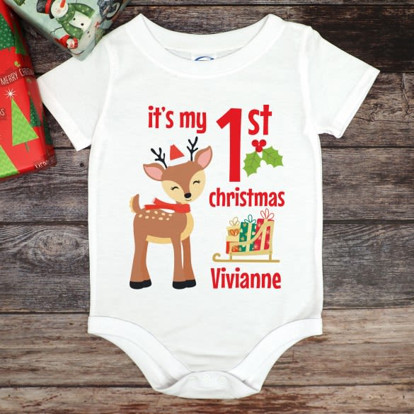 Infant Specially Made Holiday Jumpsuit | Xmas Baby Onesie Winter Gift