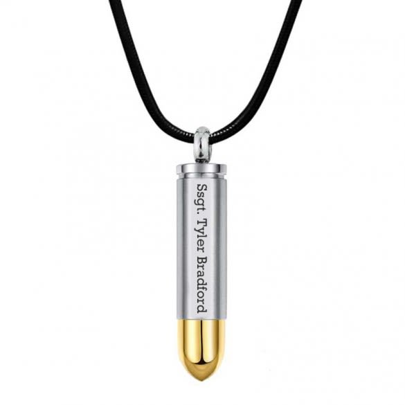 Personalized Bullet Memorial Urn Pendant