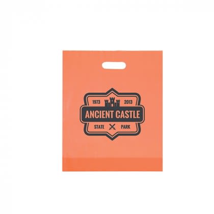Promotional Frosted Plastic Bag-Die Cut-Colors-15x18 - Tangerine Promotional Frosted Plastic Bag-Die Cut-Colors-15x18 - Tangerine