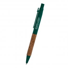 Cork Grip Pen with Imprint Green