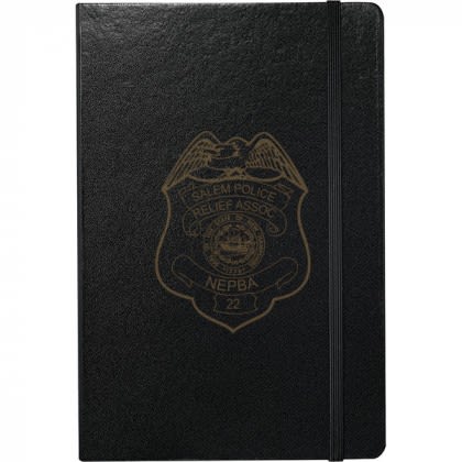 Engraved Black Leatherette Bound Journal