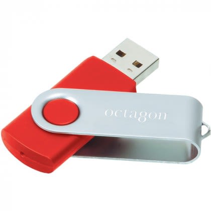 Rotate Flash Drive-4 GB - Corporate Red