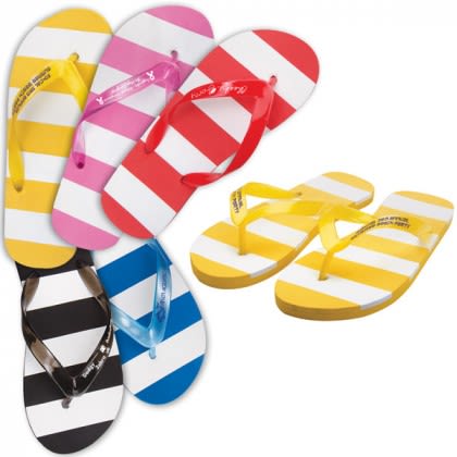 Adult Striped Sandal Custom Logo