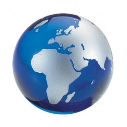 Glass Paperweight Globe