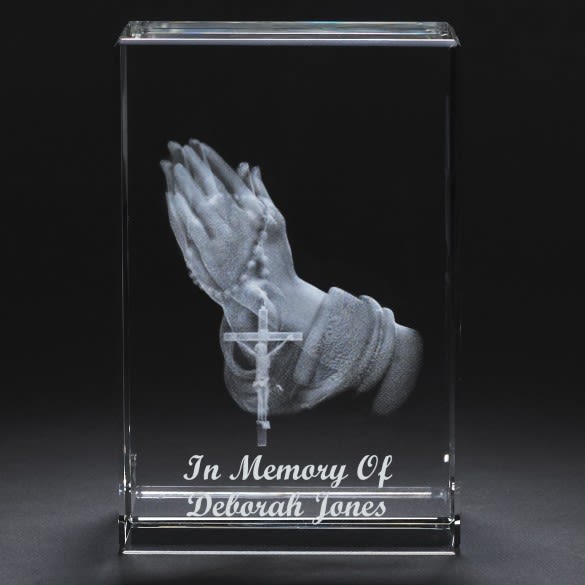 Praying Hands Memorial 3D Keepsakes | Unique Remembrance Gifts