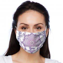 Purple Lotus Design Personalized Face Cover