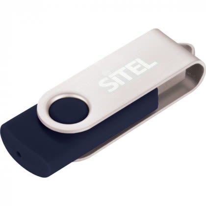 Rotate Flash Drive-4 GB - Navy Blue
