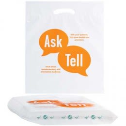 Biodegradable Fold Over Die Cut Bag - 18 x 22Custom Imprinted With Logo