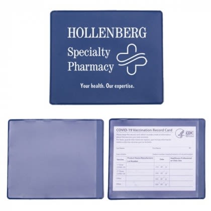 Custom COVID-19 Vaccination Card Holder Blue