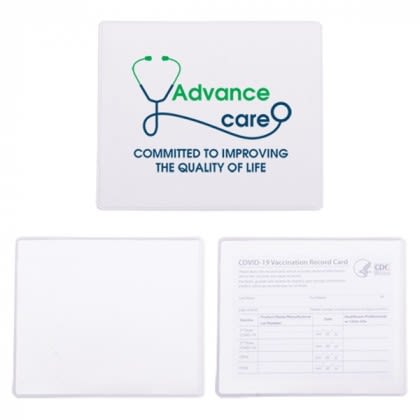 Custom COVID-19 Vaccination Card Holder White