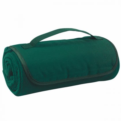 Embroidered Roll-Up Blanket - Hunter Green