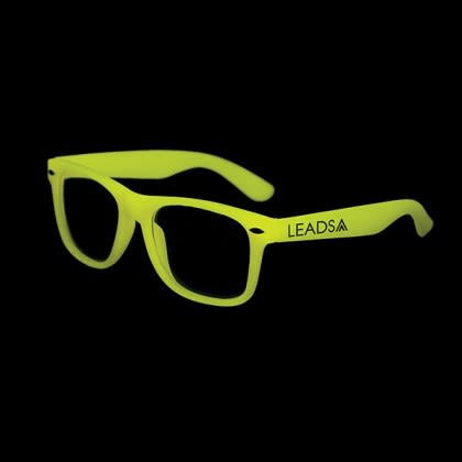 Glow in the Dark Custom Design Sunglasses For Advertising Yellow