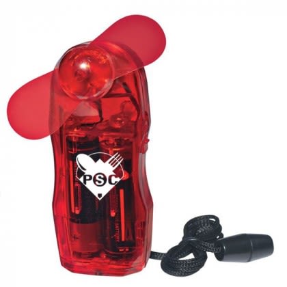 Red Promotional Hand Held Mini Fans | Custom Outdoor Giveaways