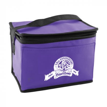 Purple  6 Pack Non-Woven Cooler Bags | Custom Non-Woven Six Pack Cooler Bags | Custom Logo Imprinted Lunch Bags