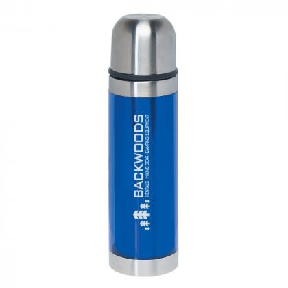 Custom Translucent Blue 16 oz. Stainless Steel Thermos