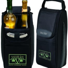 Custom Insulated Wine Carrier with Company Logo - Best Promotional Wine Gifts