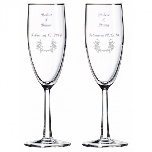 Montrose Champagne Flute  Personalised Champagne Glasses