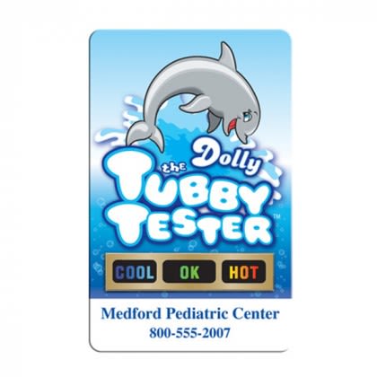 Tub Tester Card With Temp Strip and Logo