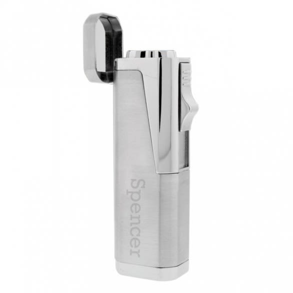 Engraved Typhoon Triple Flame Torch Lighter with Cutter