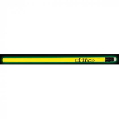 Custom Imprinted Pencils with Nite-Glow Erasers  - Neon yellow