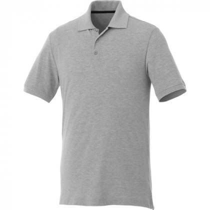 Heather Gray Logo Embroidered Crandall Polo Shirt | Men's Polo Shirts